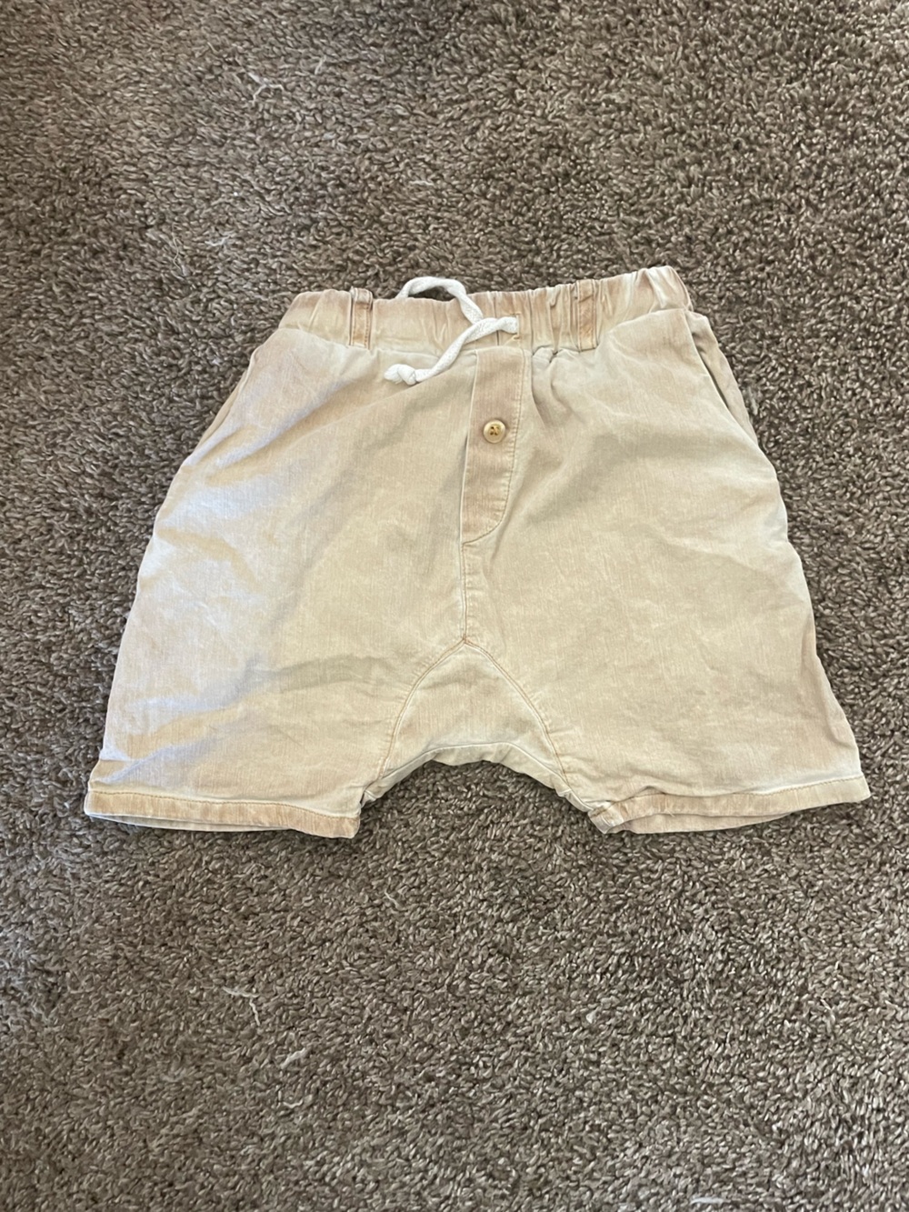 Booso Beige Drawcord Kids Shorts 4/5
